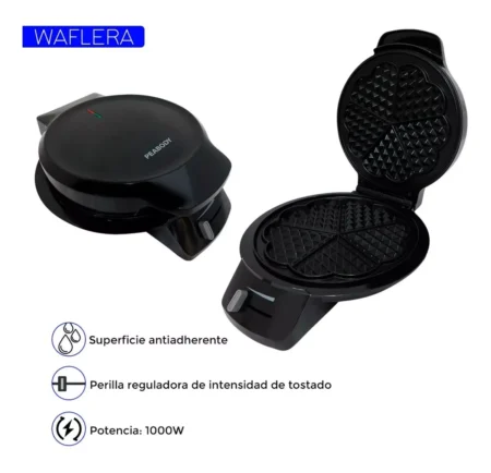 Wafleras 5 Porciones Antiadherente Industrial 1000w Pe-wm186 - Imagen 5