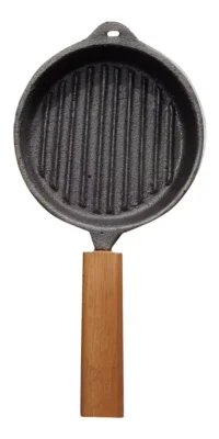 Provoletera De Hierro Fundido Grillada Mango De Madera 14 Cm