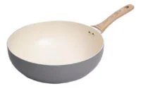 Wok De Ceramica Antiadherente 28 Cm Crema Hudson