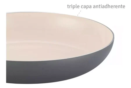 Sarten De Ceramica 24 Cm Crema Mango Soft Touch Hudson - Imagen 2