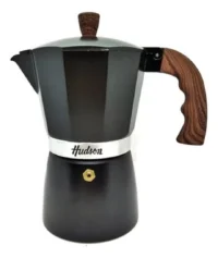 Cafetera Hudson 6 Pocillos Aluminio Esmaltado Negra