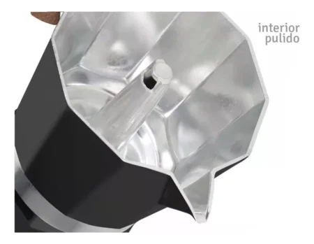 Cafetera Hudson 6 Pocillos Aluminio Esmaltado Negra - Imagen 2