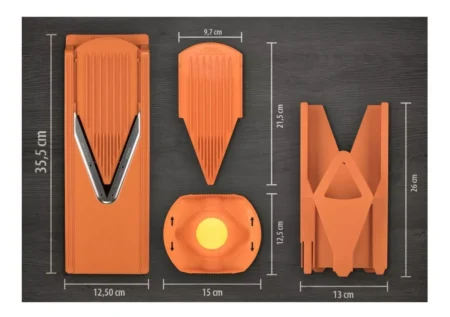 Mandolina Borner 3 Piezas Naranja V3 - Imagen 2