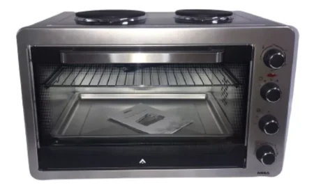 Horno Electrico De 70 Litros Con Anafe 2 Hornallas Neba