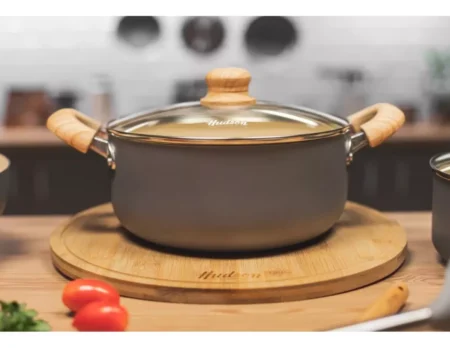 Cacerola Ceramica Tapa Vidrio Mango Soft Touch 26 Cm Hudson - Imagen 3