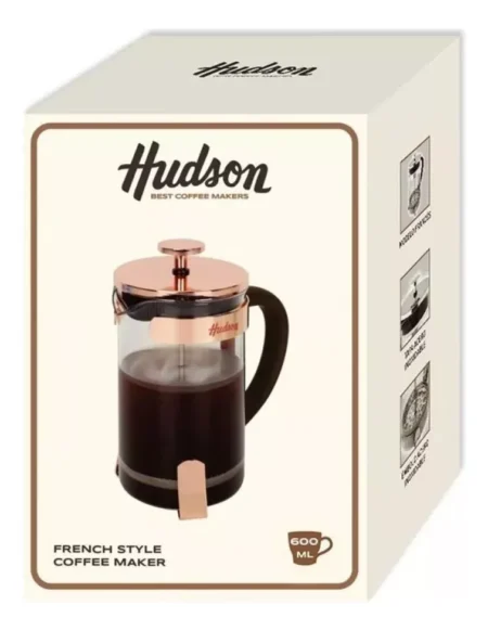 Cafetera Vidrio Acero Inoxidable Prensa Hudson 800 Ml Cobre - Imagen 4