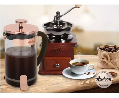 Cafetera Vidrio Acero Inoxidable Prensa Hudson 800 Ml Cobre - Imagen 5