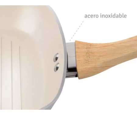 Bifera Hudson De Ceramica Antiadherente 26x26 Cm Crema - Imagen 2
