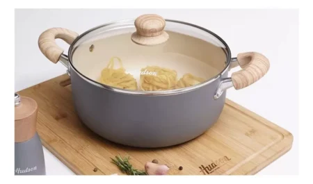 Cacerola Ceramica Tapa Vidrio Mango Soft Touch 26 Cm Hudson - Imagen 2
