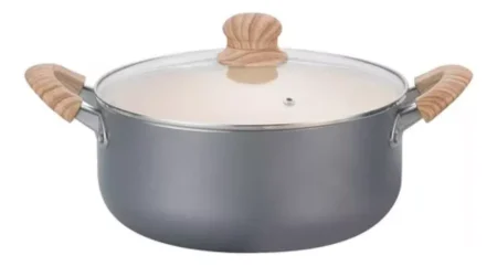 Cacerola Ceramica Tapa Vidrio Mango Soft Touch 26 Cm Hudson