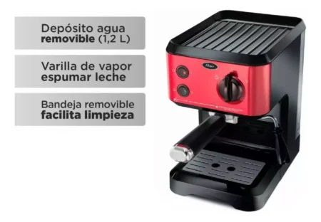 Cafetera Express Oster Cmp65r 19 Bares Espresso Y Capuchino - Imagen 5