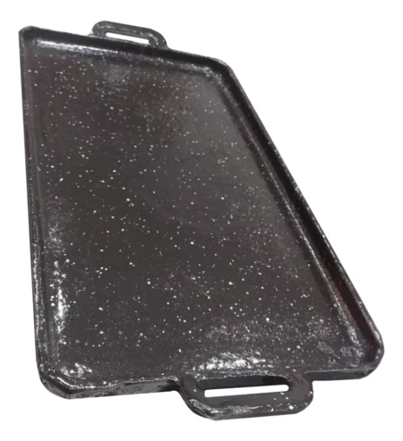 Plancha Rectangular Lisa De Hierro Enlozada 25,5x46 Cm