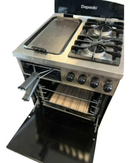 Cocina Ciega A Gas 2 Hornallas Plancha Y Tostador De Paolo - Imagen 3