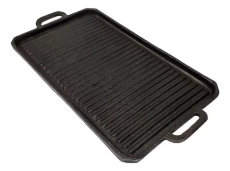 Plancha Acanalada Rectangular De Hierro Enlozada 25x44,5 Cm