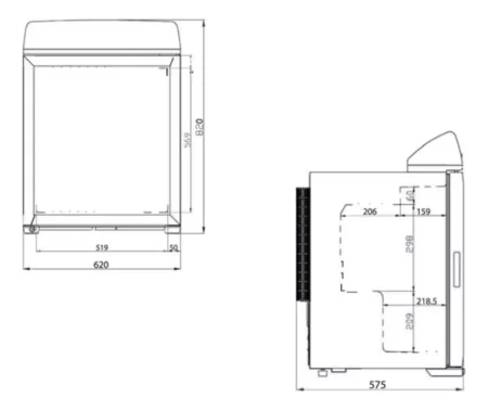 Freezer Vertical Exhibidor Linea Italy 99 Litros - Imagen 2