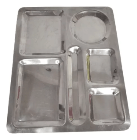 Bandeja Para Picadas Ranchera 6 Cavidades 36x28 Acero Inox - Imagen 2