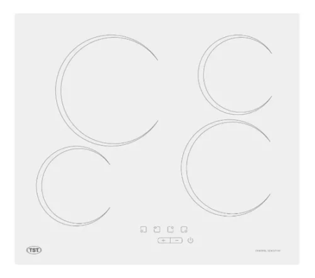 Anafe Vitroceramico Electrico De 4 Hornallas Blanco Tst - Imagen 4