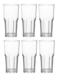 Vaso De Vidrio Nadir Bristol Trago Largo 340ml X6