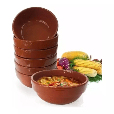 Cazuela Ceramica Esmaltada 17 Cm X6 - Imagen 3