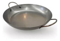 Paellera De Chapa Gastronómica Con Asas 34 Cm Color Gris