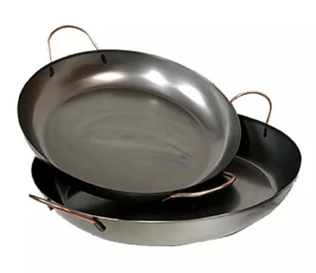 Paellera De Chapa Gastronómica Con Asas 34 Cm Color Gris - Imagen 2