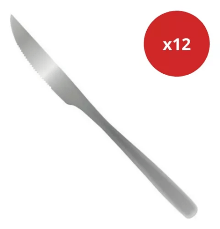 Cuchillo De Asado Liso Carol Acero Pack X12 - Imagen 2