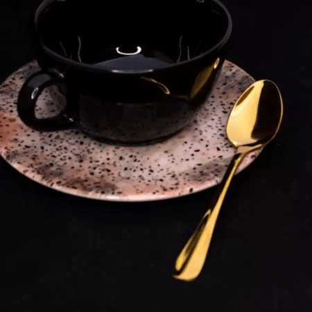 Set X 24 Cubiertos Acero Inoxidable Kremer New York Gold - Imagen 4