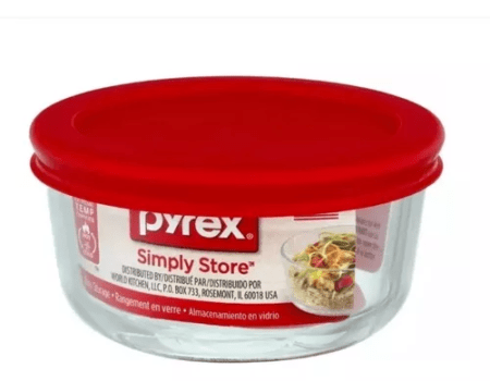 Contenedor Redondo Simply Store Pyrex Con Tapa Roja 950cc