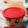 Contenedor Redondo Simply Store Pyrex Con Tapa Roja 950cc - Imagen 3
