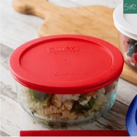 Contenedor Redondo Simply Store Pyrex Con Tapa Roja 470cc - Imagen 3