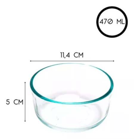 Contenedor Redondo Simply Store Pyrex Con Tapa Roja 470cc - Imagen 2