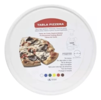 Tabla Redonda Pizzera 36cm Blanca Vesti