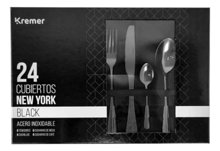 Juego De Cubiertos 24 Pz New York Black (kr1011) - Imagen 4