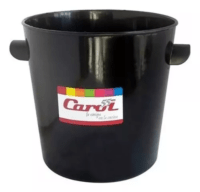 Frapera Hielera Balde Hielo Plástico 15 Cm Carol Negro