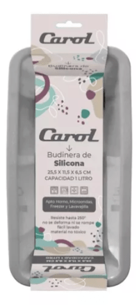 Budinera Silicona 25,5x11,5x6,5 Cm Carol Gris