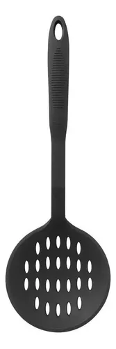Espumadera Nylon Carol Negro Cocina Apto Teflon 34 Cm