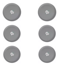 Combo X6 Plato De Plastico 25cm Carol Linea Fusion Gris