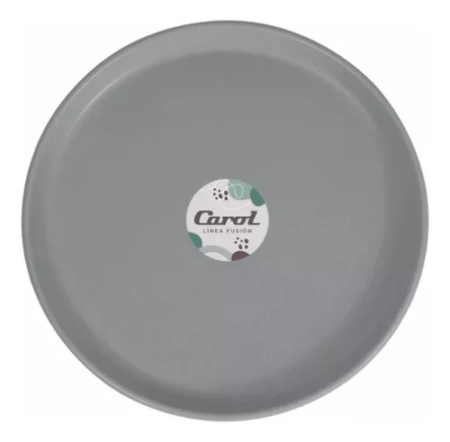 Combo X6 Plato De Plastico 25cm Carol Linea Fusion Gris - Imagen 2