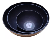 Combo Bowl Plastico 14cm + 20cm + 23cm Negro