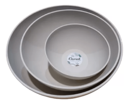 Combo Bowl Plastico 14cm + 20cm + 23cm Tiza