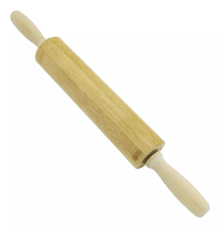 Palo De Amazar De Madera Giratorio Rodillo De Cocina 41 Cm