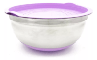 Bowl Acero Inox 24cm Base Silicona Tapa Hermetica