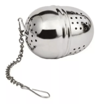 Infusor De Te En Hebras Con Cadena Bola Acero Inoxidable