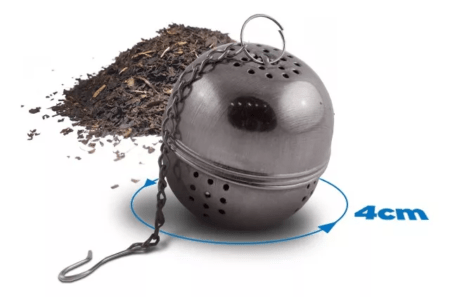 Infusor De Te En Hebras Con Cadena Bola Acero Inoxidable - Imagen 8