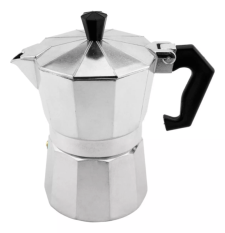Cafetera Italiana 3 Pocillos Aluminio Café Clasica