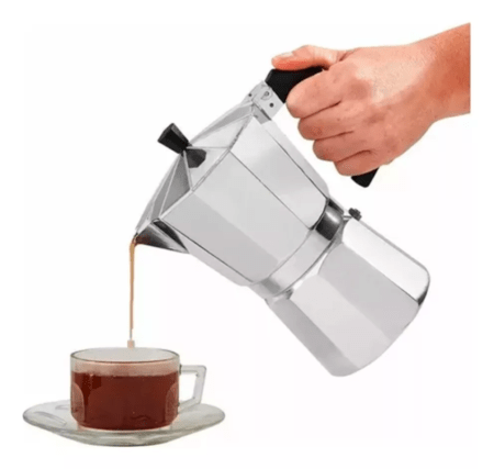 Cafetera Italiana 9 Pocillos Aluminio Café Clasica - Imagen 2