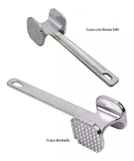 Martillo Carne Bate Bife Fundicion Aluminio Tiernizador 19cm - Imagen 2