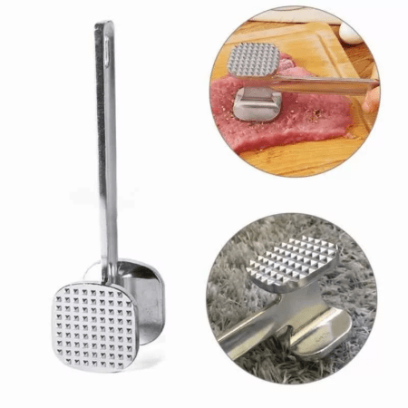 Martillo Carne Bate Bife Fundicion Aluminio Tiernizador 19cm - Imagen 5