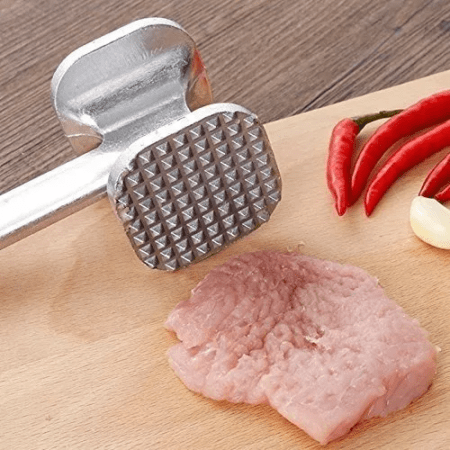 Martillo Carne Bate Bife Fundicion Aluminio Tiernizador 19cm - Imagen 4