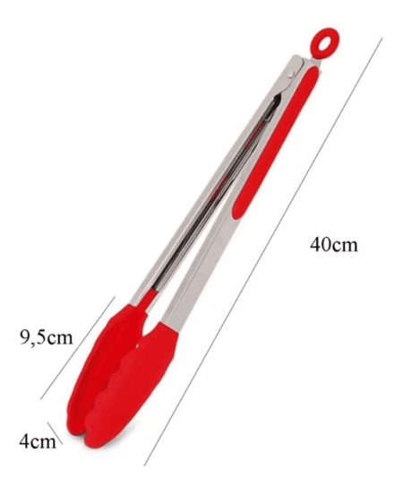 Pinza De Acero Inoxidable Punta De Silicona Crystalrock 40cm - Imagen 6